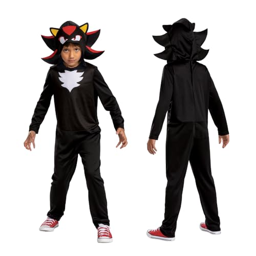 Sonic 3 162009L-20L-6 Shadow Movie Hood Fancy Dress, S von Disguise