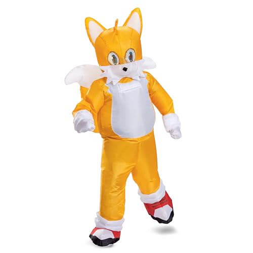 Sonic Tails Inlatable Kinderkostüm, offizielles Sonic Move 3 aufblasbares Kostüm mit Ventilator, Einheitsgröße für Kinder Sonic Tails Inlatable Kinderkostüm, offizielles Sonic Move 3 aufblasbares Kostüm mit Ventilator, Einheitsgröße für Kinder von Disguise