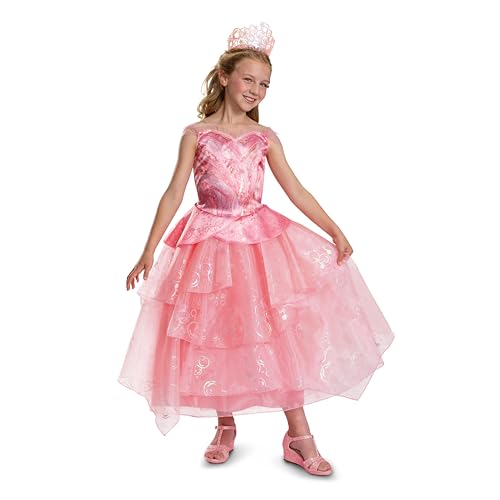 Wicked Glinda Kostüm für Mädchen, Deluxe Offizielles Wicked Pink Glinda Kostüm Kleid, Kindergröße (4-6x) von Disguise