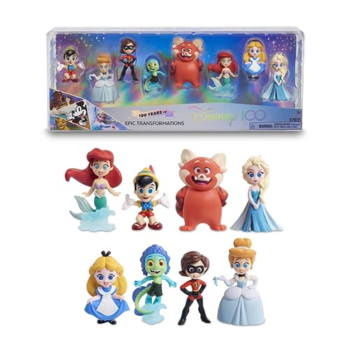 Disney 100 - Epic Transformations-Pack, Sammelspielzeug mit Disney-Charakteren, enthält 8 Verschiedene Figuren, 100% offizielles Lizenzprodukt, 12 zum Sammeln, 3 Jahre, Berühmt (DED16500) von Disney 100