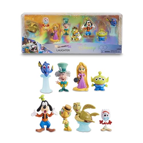 Famosa Disney 100 - Pack Laughter, Sammelspielzeug mit Disney-Charakteren, enthält 8 Verschiedene Figuren, 100 % offizielle Lizenz, 12 zum Sammeln, 3 Jahre, (DED16200) von Famosa