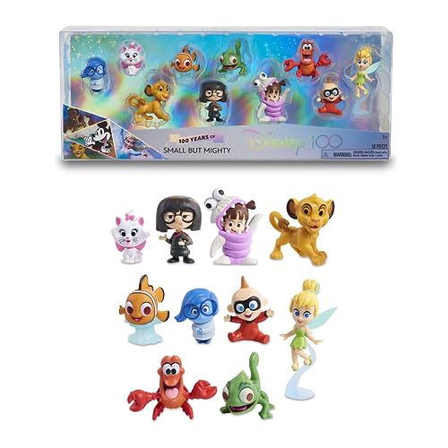 Disney 100 - Pack Small But Mighty, Sammelspielzeug mit Disney-Charakteren, enthält 8 Verschiedene Figuren, 100% offizielles Lizenzprodukt, 12 zum Sammeln, 3 Jahre, Berühmt (DED16800) von Disney 100