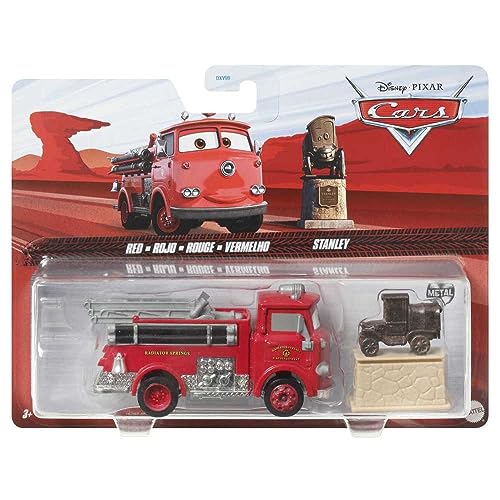 Disney Cars 2023 Mattel Druckguss, Maßstab 1:55, Rot, The Fire Truck und Stanley Monument Disney Cars 2023 Mattel Druckguss, Maßstab 1:55, Rot, The Fire Truck und Stanley Monument von Disney