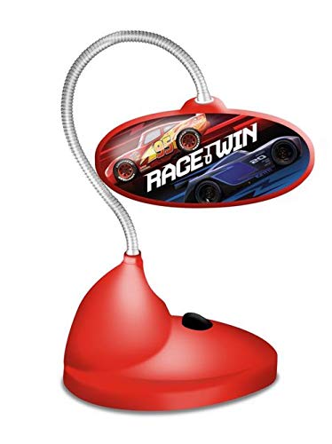 Disney Cars LED Leselampe, Leselampe mit flexiblem Arm. Die 18 LEDs sorgen für eine strahlende Beleuchtung. Ideal als Lese- oder Schreibtischlampe, KL80137, Kids Licensing von Disney Cars