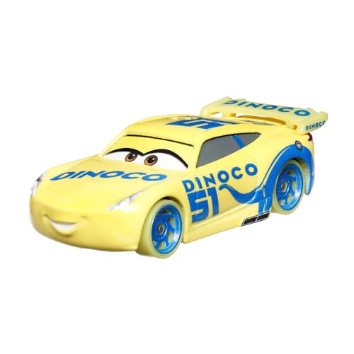 Disney Pixar Cars Glow Racers - Dinoco Cruz Ramirez - Cars Metal, HPG76, Mehrfarbig von Disney Cars