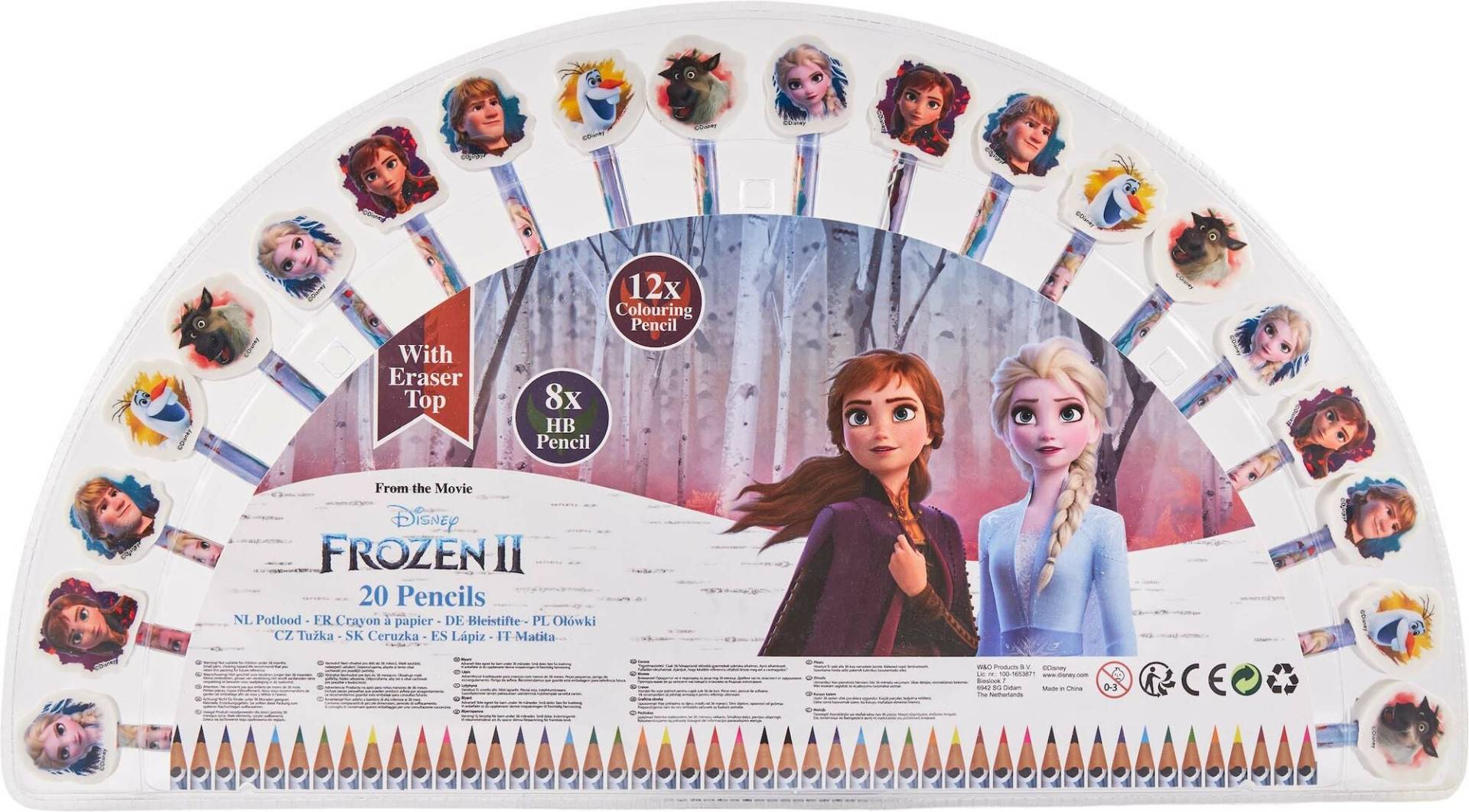 Disney Die Eiskönigin Stifte-Set mit Radiergummi 20-pack von Disney Die Eiskönigin