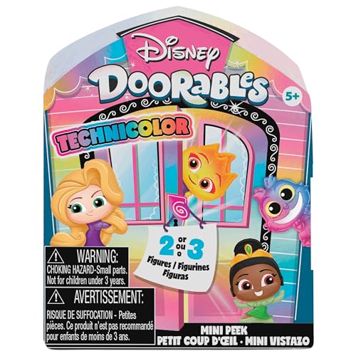 Disney Doorables Mini Peek Technicolor Takeover, 2 bis 3 Sammelfiguren, Stile können variieren, Kinderspielzeug ab 5 Jahren von Just Play von Disney Doorables