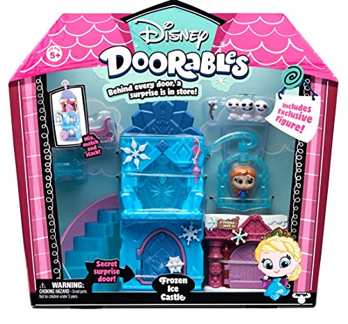 Doorables 35013 Frozen Disney Spielset Gefrorenes Eisschloss, Eiskönigin 3 exklusiven Sammelfiguren mit Glitzeraugen und viel Zubehör, Spielzeugset für Kinder ab 5 Jahre, bunt von Disney Doorables