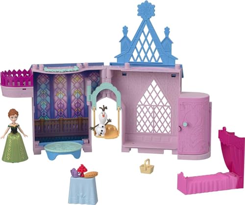 Disney Frozen Annas Schloss in Arendelle: Das Spielset lässt Sich öffnen und enthält im Inneren EIN Puppenhaus mit Mehreren Spielbereichen, die Kinder aus dem Film wiedererkennen Werden. von Disney Frozen by Mattel