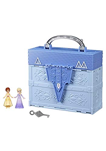 Disney Eiskönigin Pop-Up Abenteuer Schloss von Arendelle Spielset mit Griff, inklusive Elsa Puppe, Anna Puppe und 7 Accessoires – Spielzeug für Kinder ab 3 Jahren von Disney Frozen