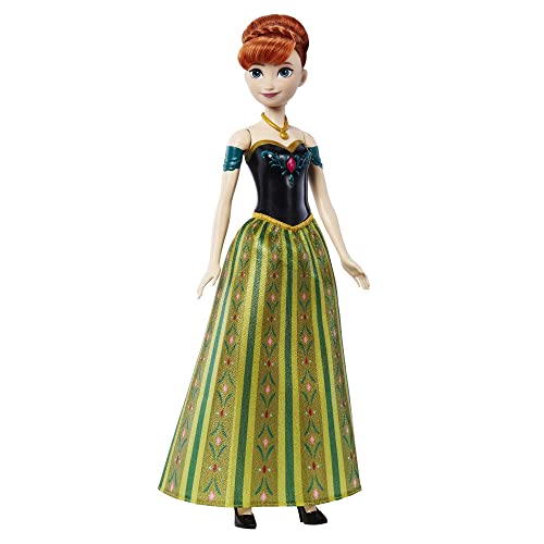 DISNEY Die Eiskönigin Singende Anna-Puppe - 30-sekündiger Song-Ausschnitt, klassisches Schlossoutfit, abnehmbarer weicher Rock, kämmbare Haare, für Kinder ab 3 Jahren, Italienische Version, HMG42 DISNEY Die Eiskönigin Singende Anna-Puppe - 30-sekündiger Song-Ausschnitt, klassisches Schlossoutfit, abnehmbarer weicher Rock, kämmbare Haare, für Kinder ab 3 Jahren, Italienische Version, HMG42 von Frozen