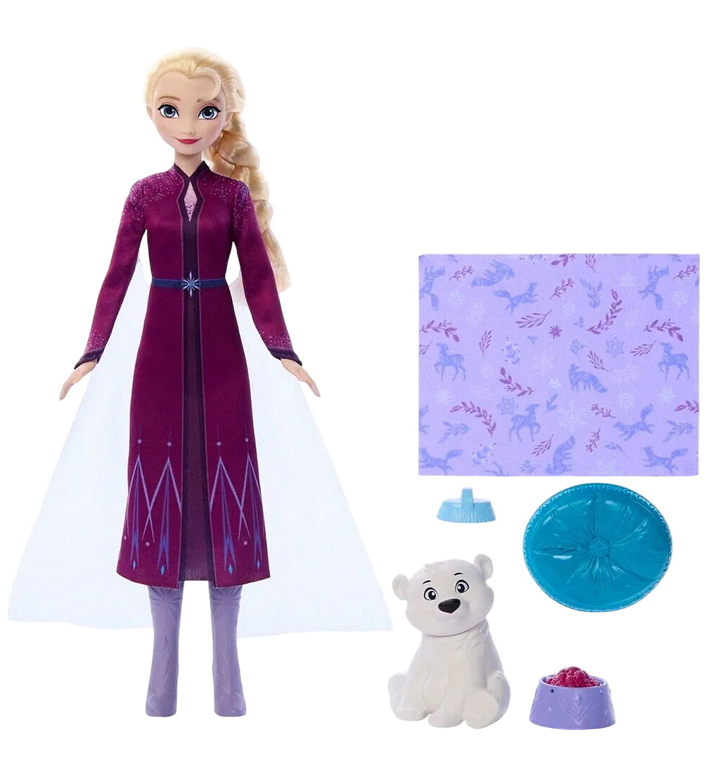 Disney Frozen Puppe - 30 cm - Elsa + Baby Bear - Disney Frozen - One Size - Puppen von Disney Frozen