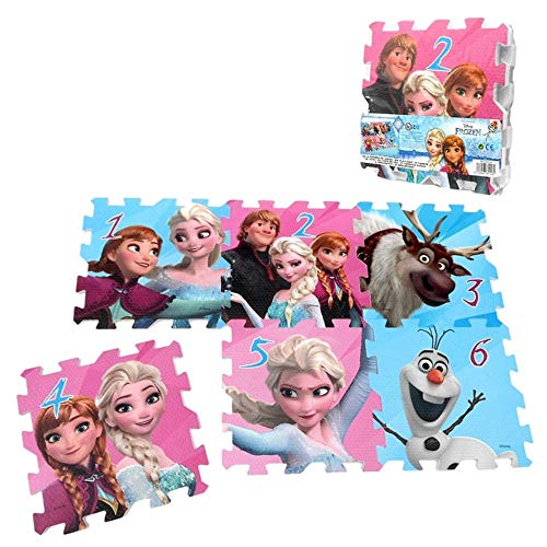 Kids Euroswan WD20124 Puzzle aus Schaumstoff, Rosa E Blau Kids Euroswan WD20124 Puzzle aus Schaumstoff, Rosa E Blau von Disney Frozen