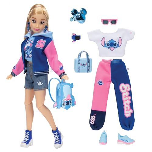 Disney Ily 4ever Stitch Modepuppe mit Collegejacke und Zubehör, 29 cm, 13 Bewegungspunkte, offiziell lizenziert von Jakks Pacific. Komplett mit kombinierbarem Zubehör und glitzerndem Micky-Ring! Disney Ily 4ever Stitch Modepuppe mit Collegejacke und Zubehör, 29 cm, 13 Bewegungspunkte, offiziell lizenziert von Jakks Pacific. Komplett mit kombinierbarem Zubehör und glitzerndem Micky-Ring! von Disney ILY 4ever