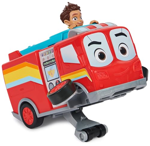 Disney Junior Firebuds, BO and Flash Feuerwehrauto Spielzeugfahrzeug mit Rückzugfunktion und Wheelie Action, Kinderspielzeug für Jungen und Mädchen ab 3 Jahren von Swim Ways