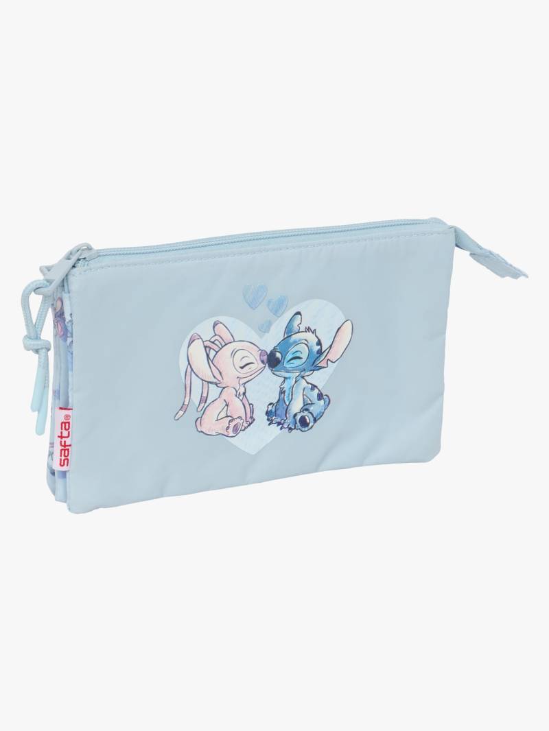 Disney Stitch Dreifach-Federmäppchen, Blau von Disney Lilo & Stitch