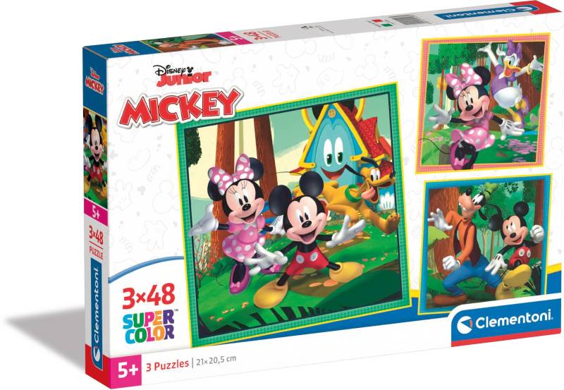 Clementoni Mickey And Friends Puzzles 3x48 Teile von Disney Mickey Mouse