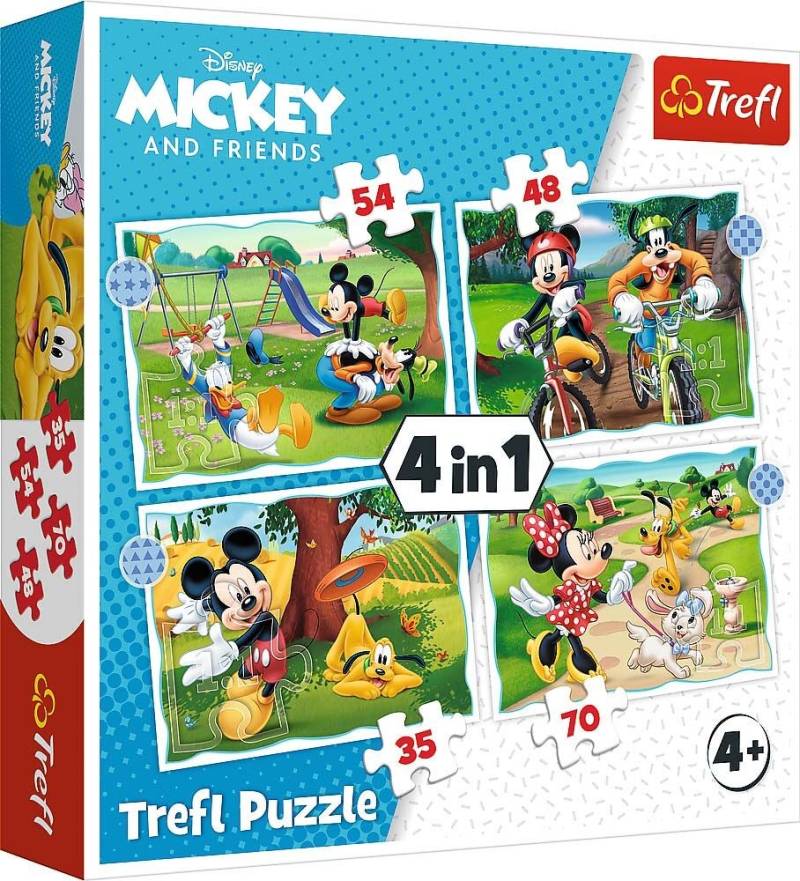 Trefl Disney Puzzle Micky Maus 4-in-1 von Disney Mickey Mouse