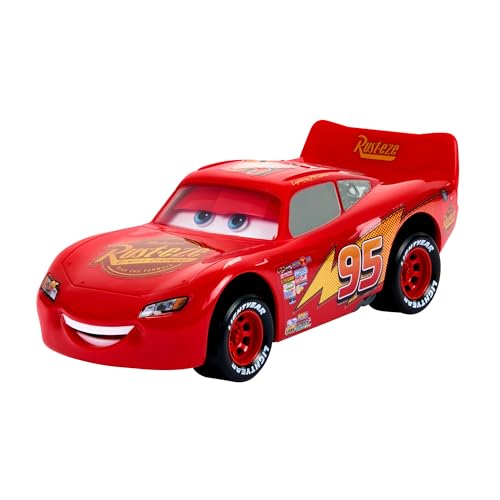 DISNEY Pixar Cars Moving Moments Lightning McQueen - Spielzeugauto mit beweglichen Gesichtsausdrücken, großes Format, für Kinder ab 4 Jahren, HPH64 von Mattel