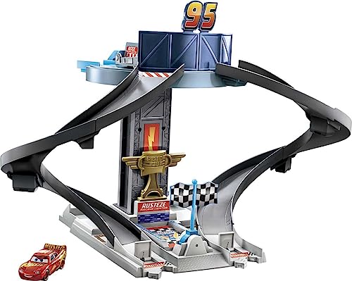 Disney Pixar Cars GJW42 - Rust-Eze Rennturm, Rennset für Wettrennen und kreatives Spielen Disney Pixar Cars GJW42 - Rust-Eze Rennturm, Rennset für Wettrennen und kreatives Spielen von Cars 3