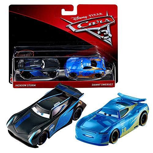 Doppelpack Modelle Auswahl | Disney Cars 3 | Cast 1:55 Fahrzeuge Auto | Mattel, Typ:Jackson Storm & Danny Swervez von Disney Pixar Cars