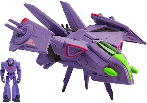 Buzz Lightyear HHJ61 - Disney Pixar Lightyear Hyperspeed-Serie Zurg Kampfschiff ca. 24 cm lang, authentische Details, mit Zurg-Figur ca. 6 cm groß, Geschenk für Fans ab 4 Jahren von Mattel