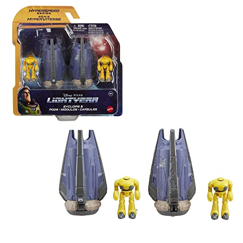 Buzz Lightyear HHJ96 - Superspeed-Serie Zyclops-Raumkapsel Kampfwunden- und Zyclopsfigur, ca. 10 cm langes Fahrzeug und über 4 cm große Figur, Spielzeug für Kinder ab 4 Jahren Buzz Lightyear HHJ96 - Superspeed-Serie Zyclops-Raumkapsel Kampfwunden- und Zyclopsfigur, ca. 10 cm langes Fahrzeug und über 4 cm große Figur, Spielzeug für Kinder ab 4 Jahren von Mattel