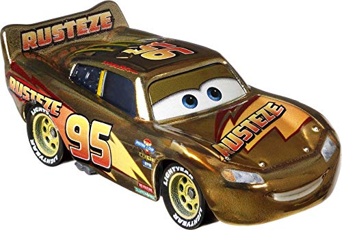 Disney Pixar Cars Lightning McQueeen Gold Spielzeugauto Charakter, Geschenk für Kinder ab 3 Jahren (Mattel GYG27), Bunt von Disney Pixar