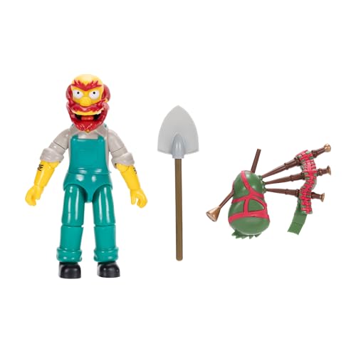 The Simpsons 175434 Die 12,7 cm große „Simpsons Groundskeeper Willie Sammeln Actionfigur, Gelb von Disney
