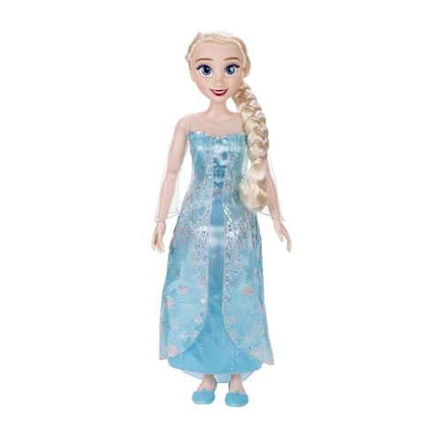 Disney Princess Die Eiskönigin Playdate ELSA Riesenpuppe 80cm, beweglich, Hellblau von Disney Princess