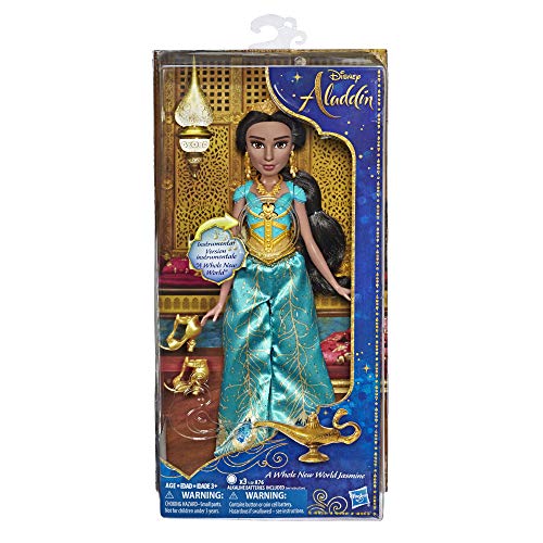 Hasbro Disney Prinzessinnen E5442EU4 Aladdin Live Action Disney Prinzessin Zaubermelodie Jasmin, Puppe, Multicolor von Hasbro Disney Prinzessinnen