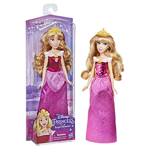 Disney Princess Royal Shimmer Aurora Puppe, Fashion Puppe mit Rock und Zubehör, Spielzeug für Kinder ab 3 Jahren von Disney Princess