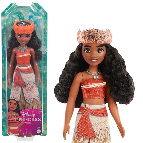 DISNEY Vaiana- Bewegliche Modepuppe mit glitzerndem Outfit, abnehmbarem Stirnband und Kette, für Kinder ab 3 Jahren, HPG68 von Disney Princess