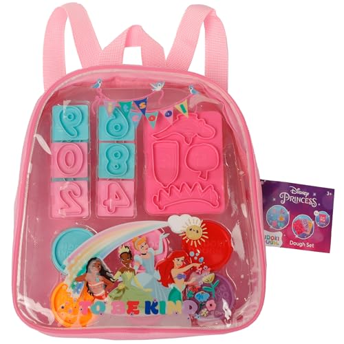 Disney Princess Okidoki Knete (6X 50 Gramm) im Rucksack - Figuren - Knetset - Spielknete (Rosa) von Disney Princess