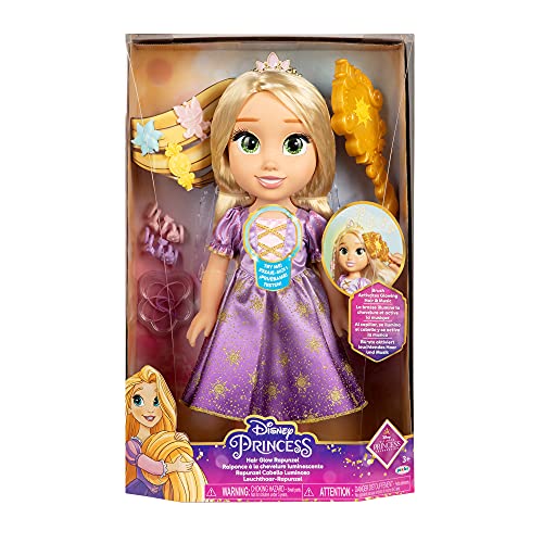 Disney Princess leuchtende Haarglanz Rapunzel mit Licht und Musik inkl. 12 Haaraccessoires 35 cm von Disney Princess
