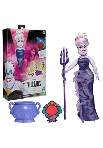 Disney Schurkin Ursula Modepuppe, Accessoires und abnehmbare Kleidung, Disney Prinzessin Spielzeug für Kinder ab 5 Jahren von Disney Princess