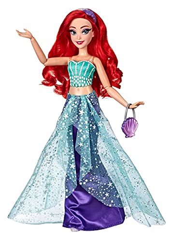 Hasbro Disney Prinzessinnen Style Serie, Arielle Modepuppe, modernes Abendkleid, Haarband, Handtasche und Schuhe, Spielzeug für Mädchen ab 6 Jahren, E83975X0 Hasbro Disney Prinzessinnen Style Serie, Arielle Modepuppe, modernes Abendkleid, Haarband, Handtasche und Schuhe, Spielzeug für Mädchen ab 6 Jahren, E83975X0 von Disney Princess