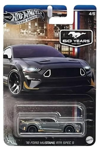 Hot Wheels '18 Ford Mustang RTR Spec 5, Silver Series Mustang 60-4/5, Grau von Disney Princess