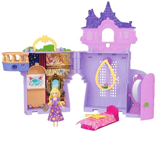 Mattel Disney Princess Spielzeug, Rapunzel Storytime Stackers Puppenhaus-Turm mit Kleiner Rapunzel-Puppe,1 Pascal-Figur und 7 Zubehörteilen, inspiriert vom Disney Film,JDP61 Mattel Disney Princess Spielzeug, Rapunzel Storytime Stackers Puppenhaus-Turm mit Kleiner Rapunzel-Puppe,1 Pascal-Figur und 7 Zubehörteilen, inspiriert vom Disney Film,JDP61 von Disney Princess