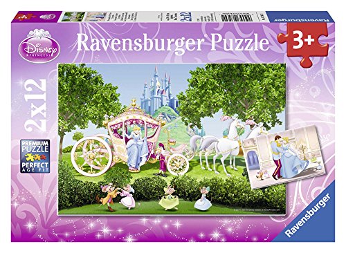 Ravensburger 07562 Puzzle 2 x 12 Teile Aschenputtel von Disney Princess