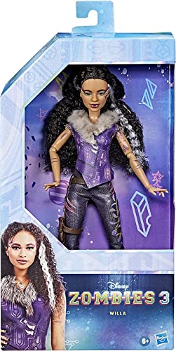 Zombies 3 Willa Modepuppe - 30,5 cm Puppe mit lockigen schwarzen Haaren, Werwolf-Outfit, Schuhen und Accessoires Spielzeug für Kinder ab 6 Jahren von Disney Princess
