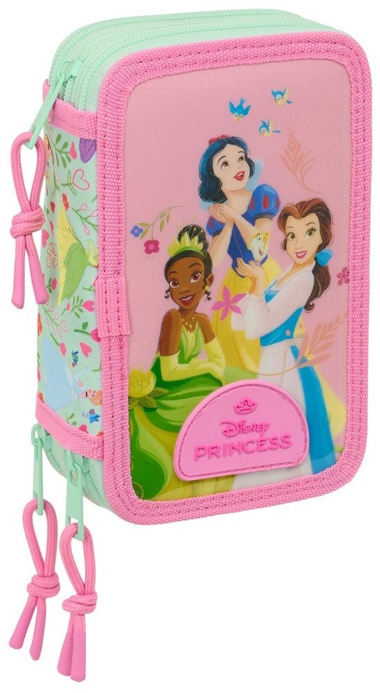 Disney Prinzessinnen Dreifach-Federmäppchen, Rosa/Türkis von Disney Prinzessin