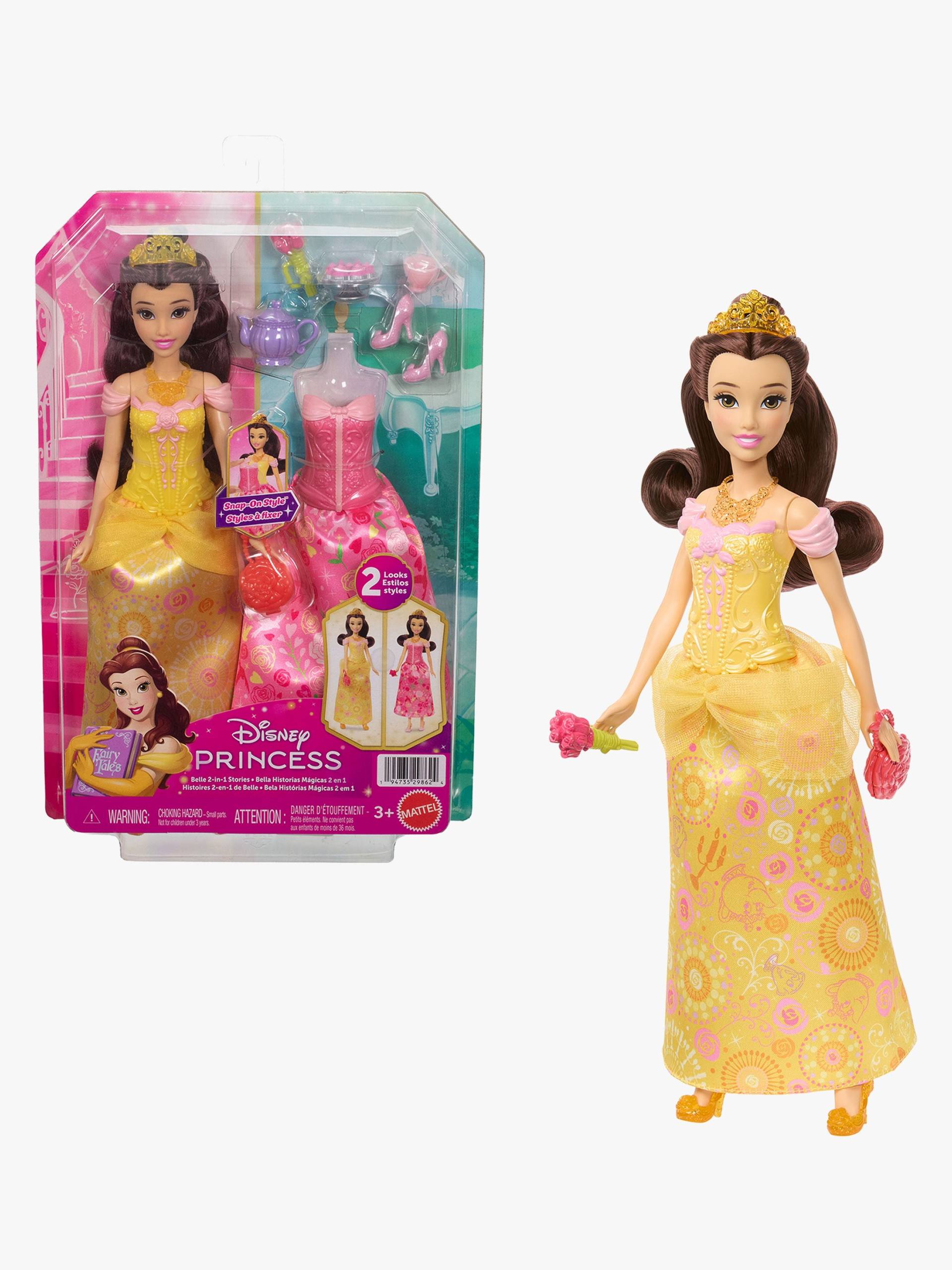 Disney Prinzessinnen Modepuppe Belle mit Outfits von Disney Prinzessin