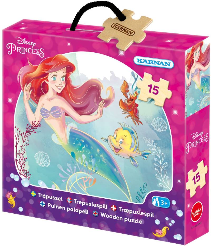 Kärnan Disney Princess Arielle, Die Meerjungfrau Holzpuzzle 15 Teile von Disney Prinzessin