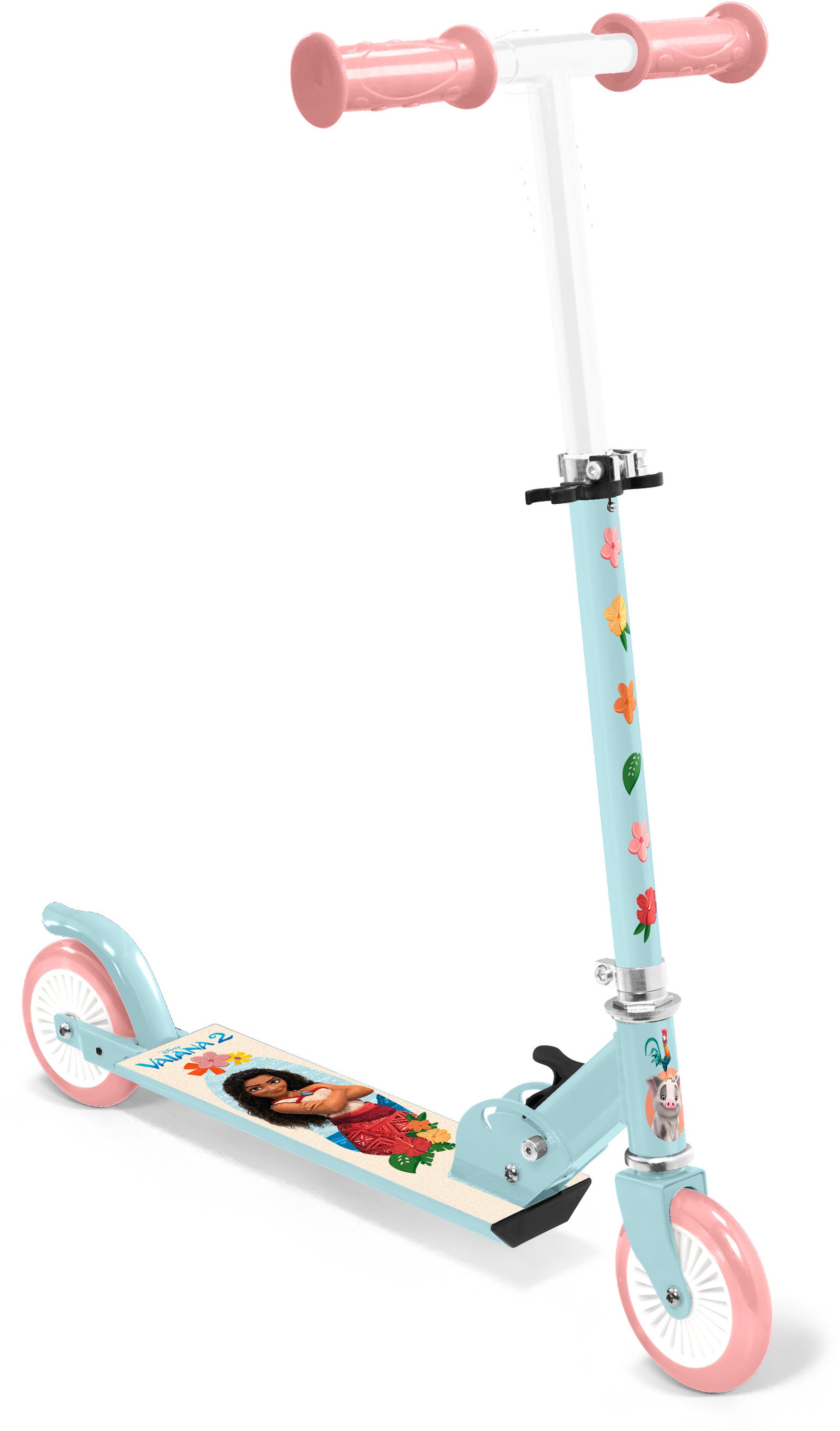 Stamp Vaiana Klappbarer Tretroller, Blau/Pink Stamp Vaiana Klappbarer Tretroller, Blau/Pink von Disney Prinzessin