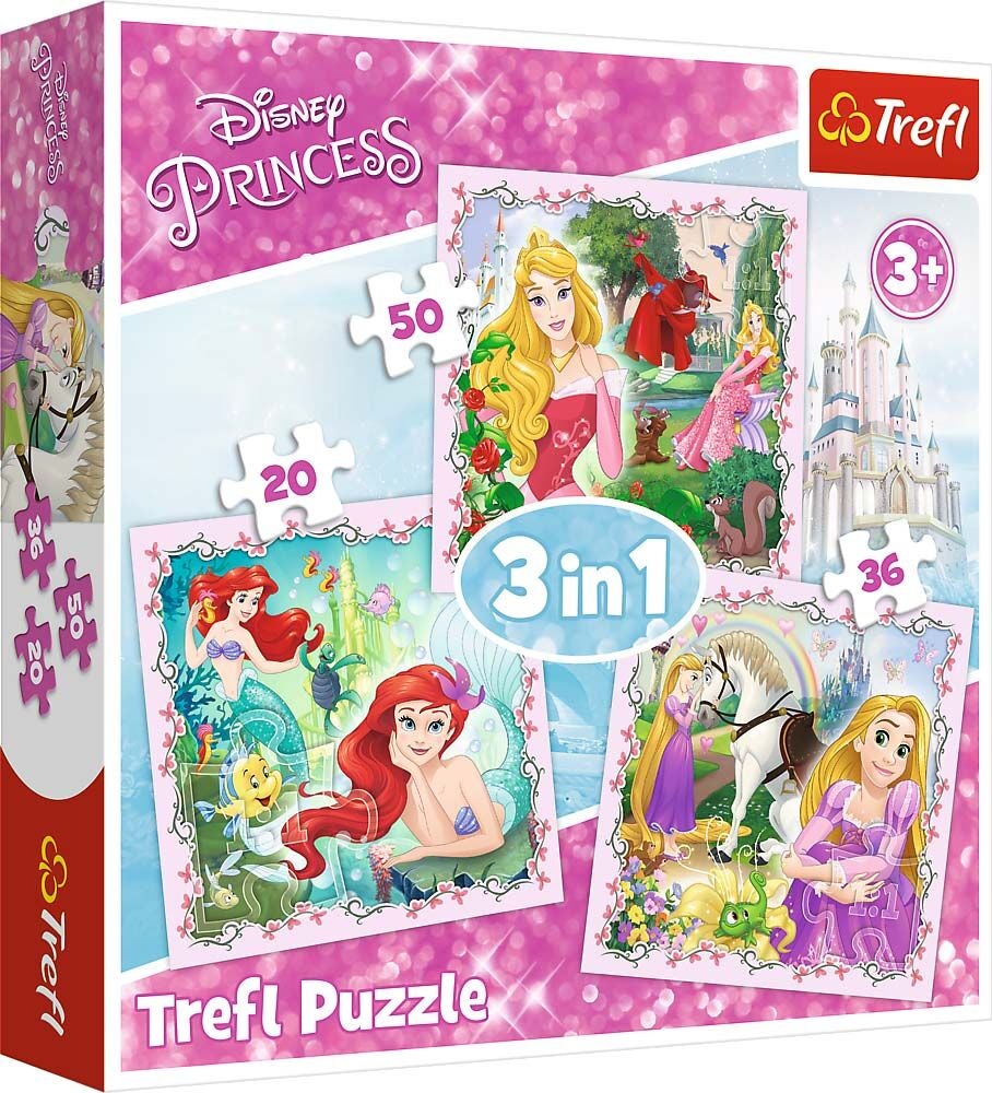 Trefl Disney Prinzessinnen Puzzles 3-in-1 von Disney Prinzessin