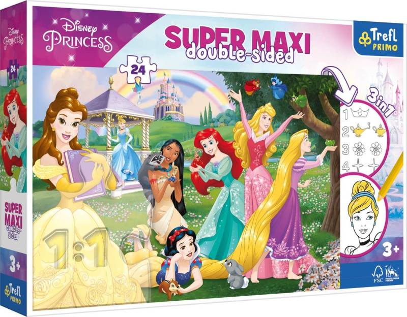 Trefl Primo Disney Prinzessinnen Super Maxi Puzzle 24 Teile von Disney Prinzessin