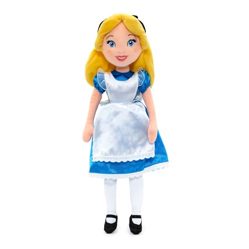 Disney Store Offizielle Alice Weichpuppe, Alice im Wunderland, 42 cm, Niedliche Plüschfigur im klassischen Kleid und Schürze, Geeignet ab Geburt von Disney Store