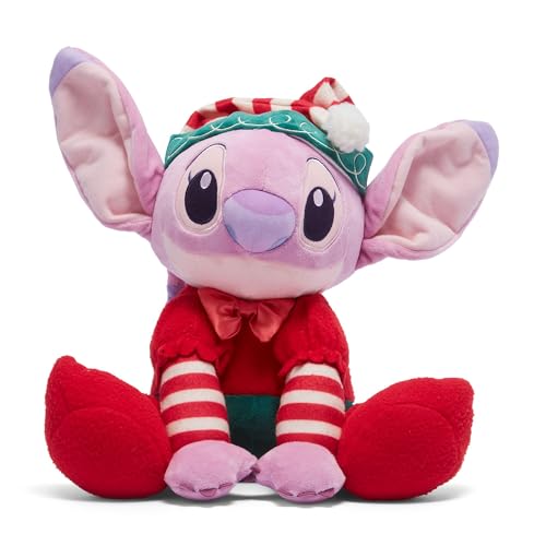 Disney Store Official - Lilo & Stitch - Angel - Weihnachtliches Kuscheltier - 36 cm/14" - Niedliche Außerirdische im festlichen Elfenkostüm - Helferin des Weihnachtsmanns - Ab der Geburt geeignet von Disney Store