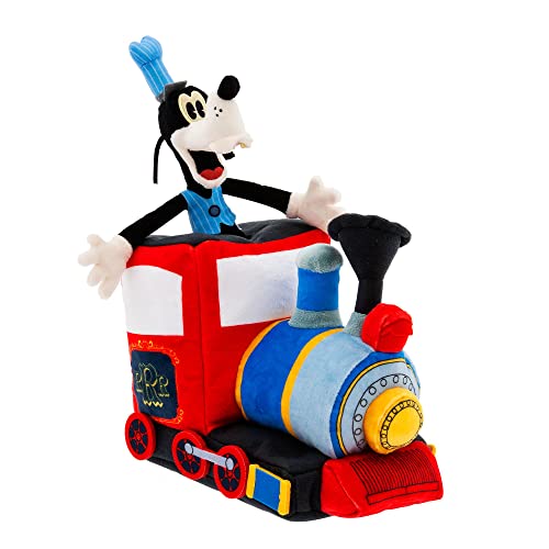 Disney Store Lockführer Goofy Offizielles kleines Kuscheltier, Minnie & Mickey's Runaway Railway, 27 cm, die legendären Figuren im Stoffzug mit Stickereien und weicher Oberfläche, geeignet ab 0 Jahren von Disney Store